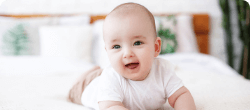 baby on bed