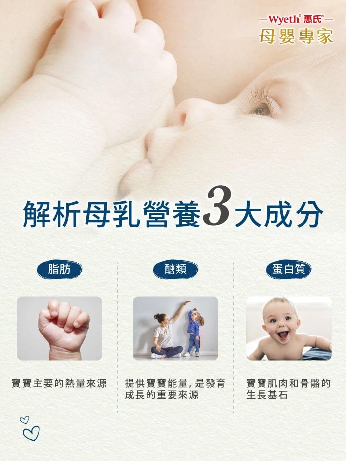 解析母乳營養3大成分